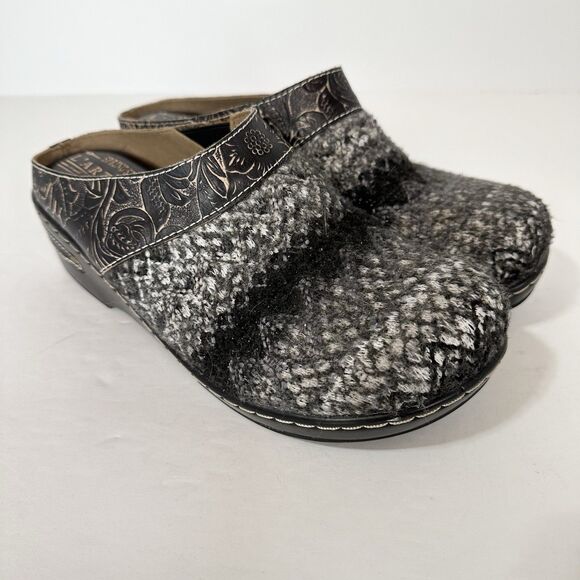 L'Artiste Spring Step Zigino Mule Clog Womens Sz 38/US7.5-8 Gray Black Comfort - Picture 1 of 8